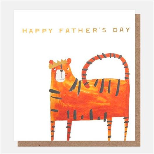 Happy Father's Day Crowned Tiger Card