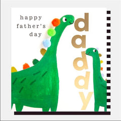 Happy Father's Day Dino Pom Pom Card