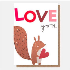 Love You Squirrel Card