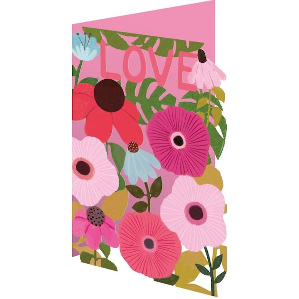 Pink Coneflowers Love Card