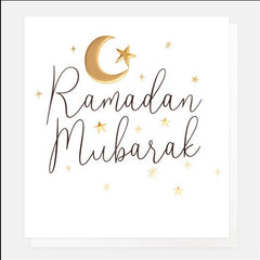 Ramadan Mubarak Moon and Stars Card