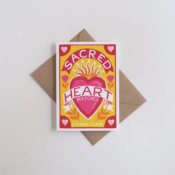 Sacred Heart Matchbox Mini Card