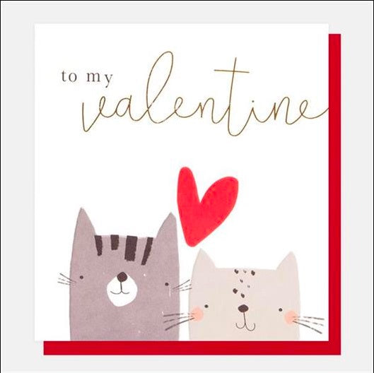 To My Valentine Cats with Heart Card