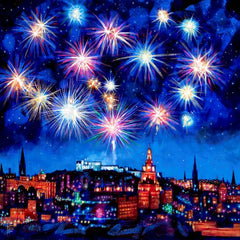 Auld Town Fireworks Christmas Card Pack