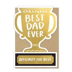 Best Dad Trophy Cut Out Card