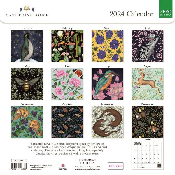 Catherine Rowe 2024 Wall Calendar - Paper Tiger