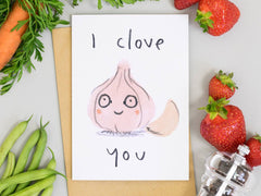 I Clove You Valentine's Card