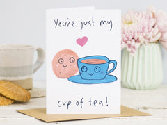 You're Just My Cup Of Tea Valentine's Card