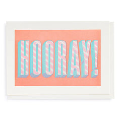 Hooray Bold Text Congratulations Card