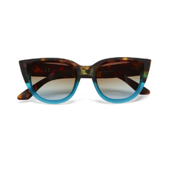 Okkia Tortoiseshell and Blue Cat-Eye Sunglasses OK020