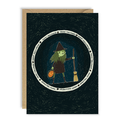 Little Witch Halloween Card