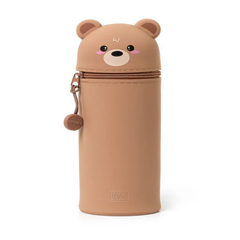 Kawaii 2-in-1 Soft Silicone Teddy Bear Pencil Case