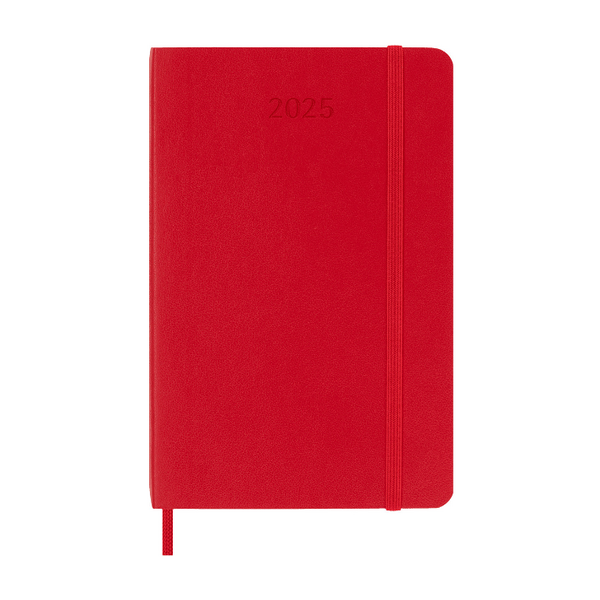 Moleskine 2025 12M Weekly Diary Pocket Scarlet Red Softcover