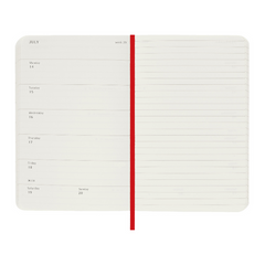 Moleskine 2025 12M Weekly Diary Pocket Scarlet Red Softcover