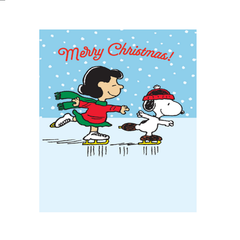 Snoopy Merry Christmas Skating Card