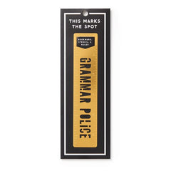 Grammar Police Metal Bookmark