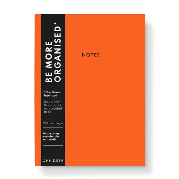 Burnt Orange Lined Linen Notebook