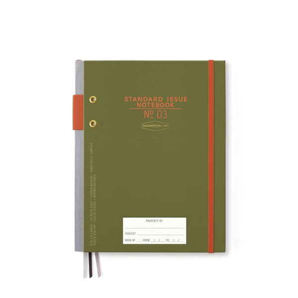 Standard Issue Planner Notebook - Army Green & Chili