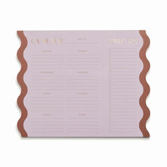 Meal Planner Notepad with Magnets - Lilac & Nutmeg