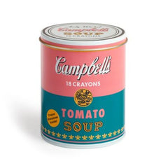 Andy Warhol Soup Can Crayons and Sharpener Set