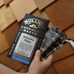 Bullion Whisky Nibs Chocolate Bar