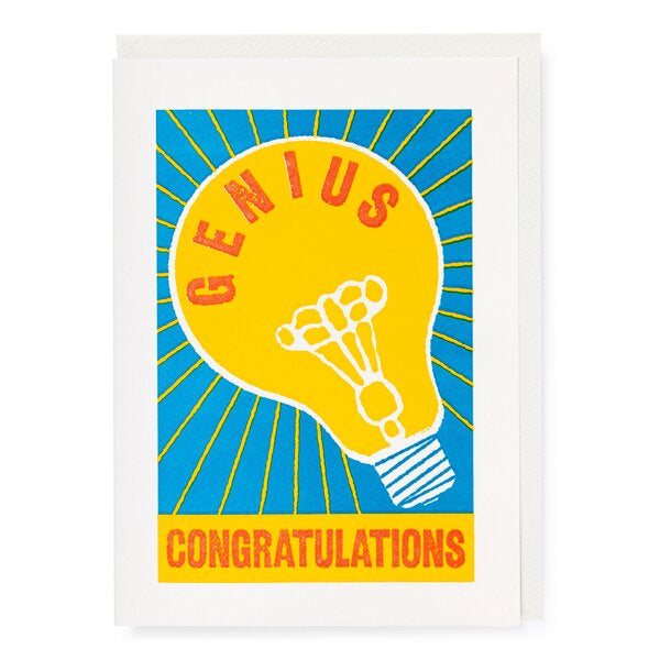 Congratulations Genius Lightbulb Card