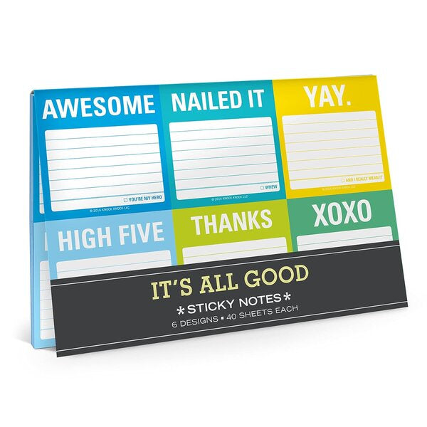 It's All Good Sticky Notes Pack of Six