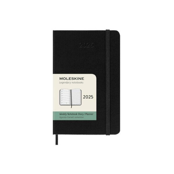 Moleskine 2025 12M Weekly Diary Pocket Black Hardcover