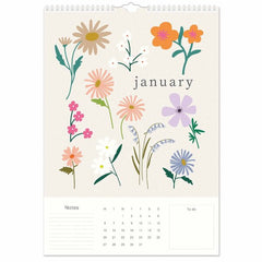 Caroline Gardner A3 Botanic Blooms 2025 Wall Calendar