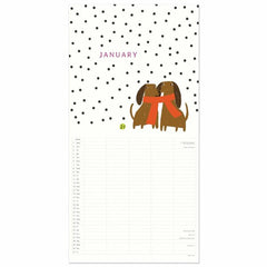 Caroline Gardner Dogs 2025 Family Organiser Calendar