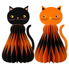 Halloween Honeycomb Cats Decorations