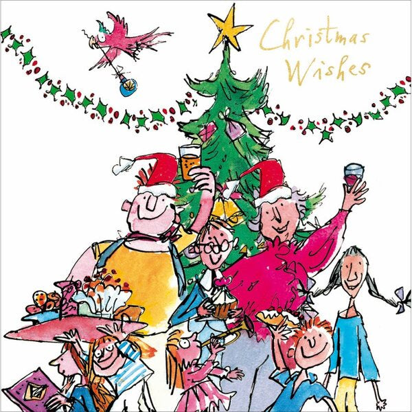 Quentin Blake Family Festivities Christmas Card