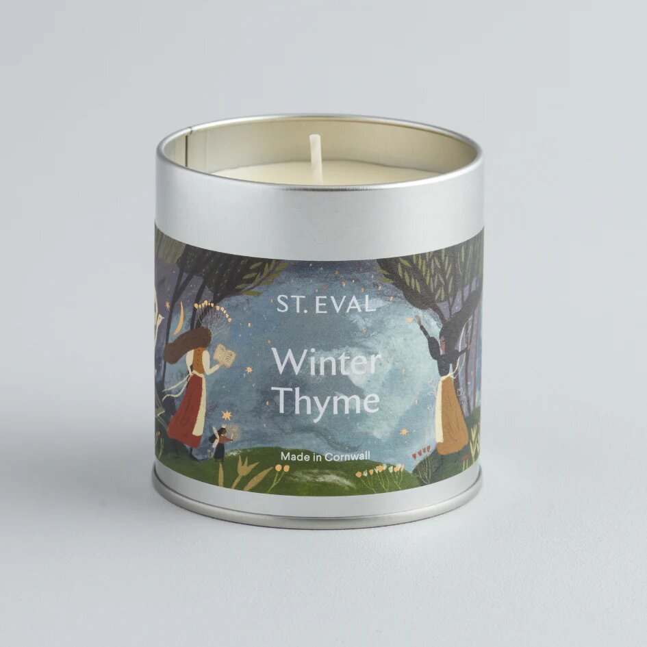 Winter Thyme Christmas Candle Tin