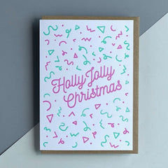 Holly Jolly Letterpress Card