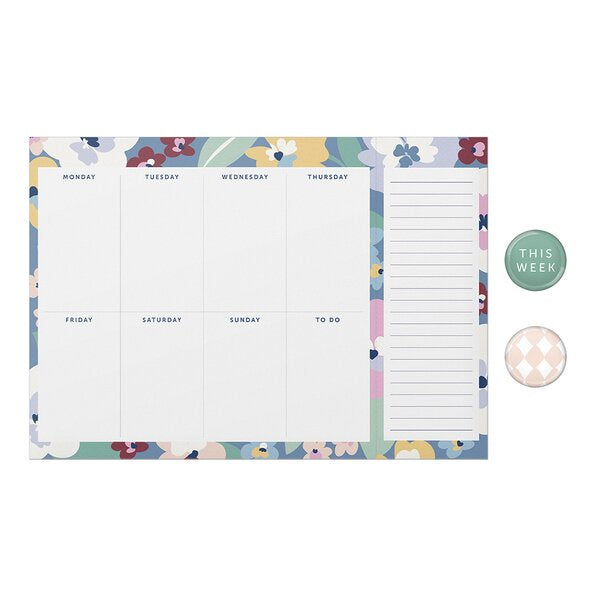 Spring Floral Weekly Planner Pad