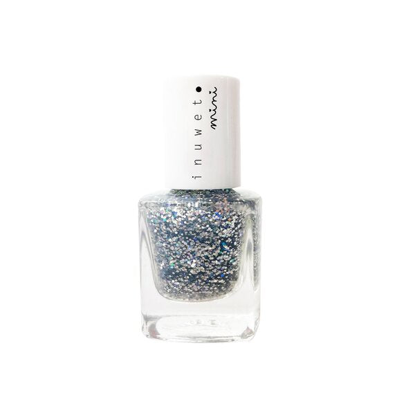 Inuwet Waterbased Nail Polish Kids Silver Glitter