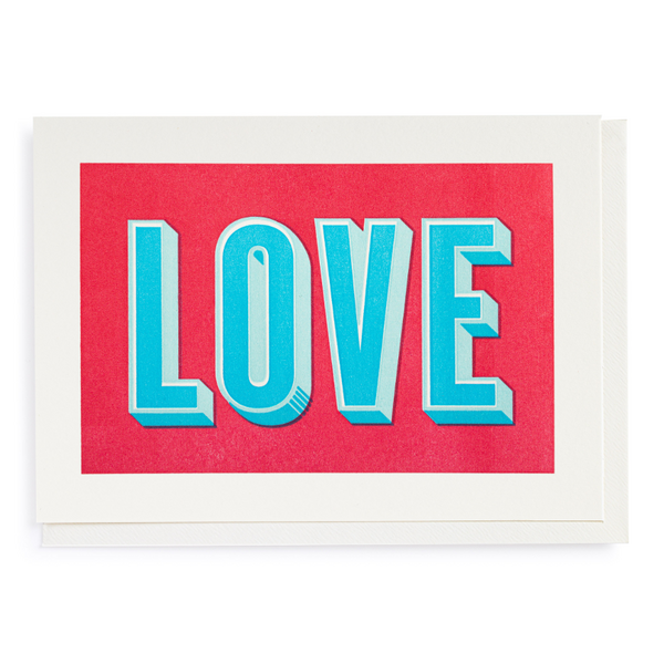 Love Bold Text Anniversary Card