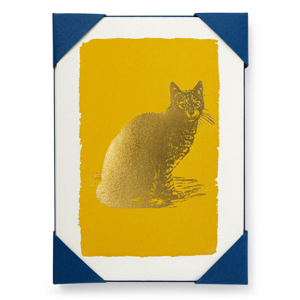 Gold Cat Pack Of 5 Cards