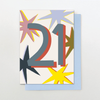 21 Neon Birthday Card