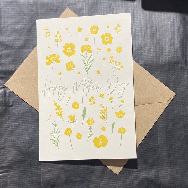 Mother's Day Yellow Flowers Card