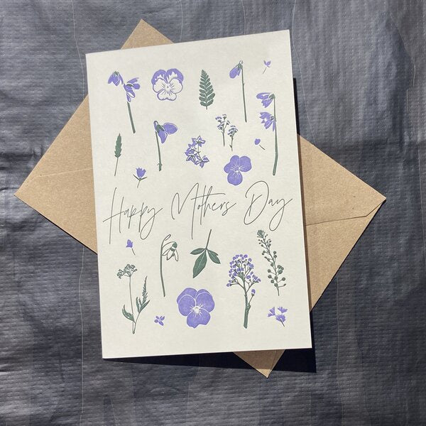 Mother's Day Blue Flowers  Card