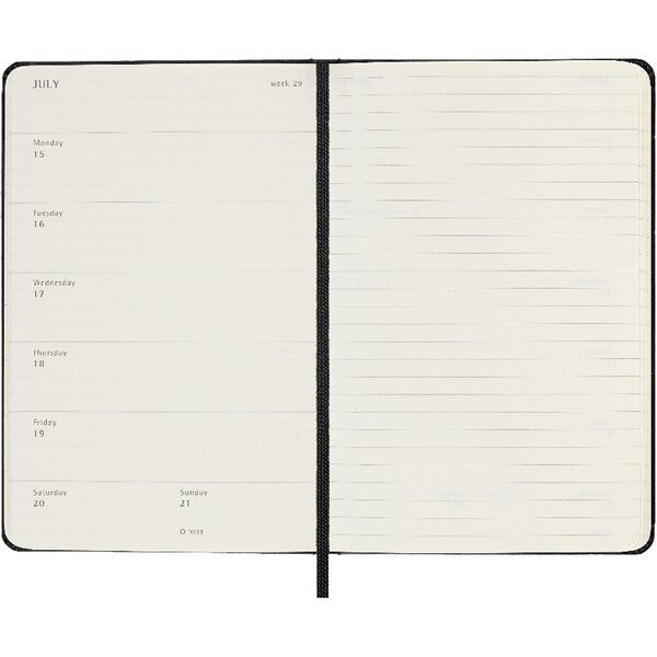 Moleskine 2024 Weekly Planner Pocket Hardcover Black - Paper Tiger