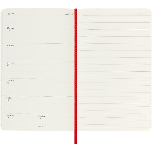 Moleskine 2024 Weekly Planner Large Softcover Red Paper Tiger