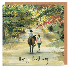 'Shannon' Horse Riding Happy Birthday Card By Catherine Rayner