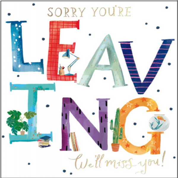 Sorry You're Leaving Belongings Card