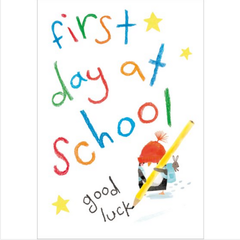 First Day at School Penguin Card