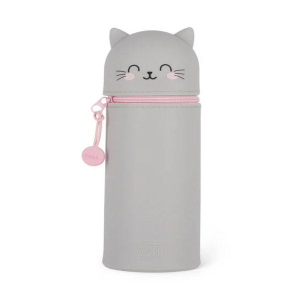Kawaii 2-in-1 Soft Silicone Kitty Pencil Case