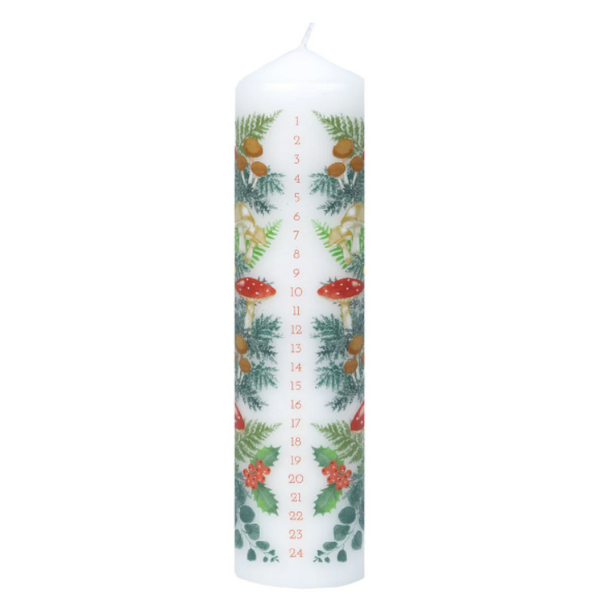 Midnight Forest Advent Pillar Candle