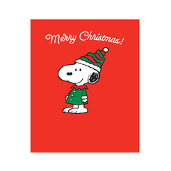 Snoopy Merry Chrismas Elf Card