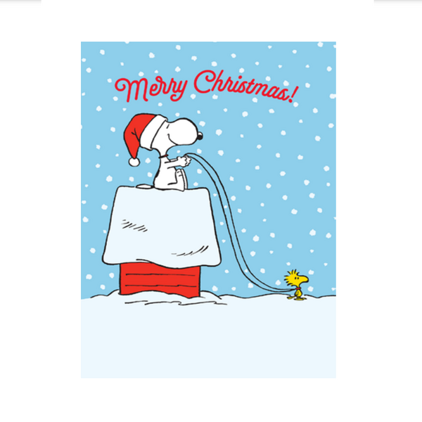 Snoopy Merry Christmas Sleigh Card